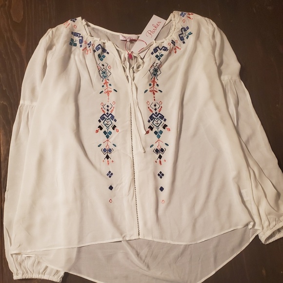 Parker Tops - Parker white embroidered top Parker Tops - Parker white embroidered top